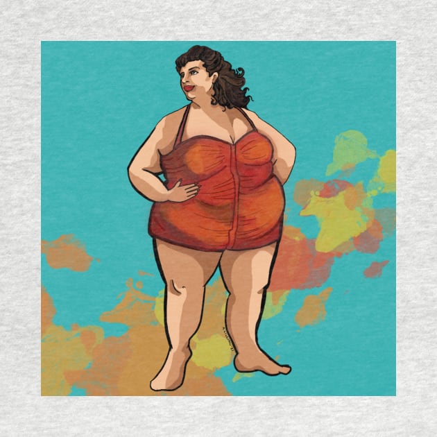 1940s Beach Babe by Historical Fatshion